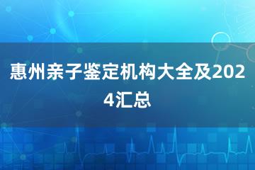 惠州亲子鉴定机构大全及2024汇总